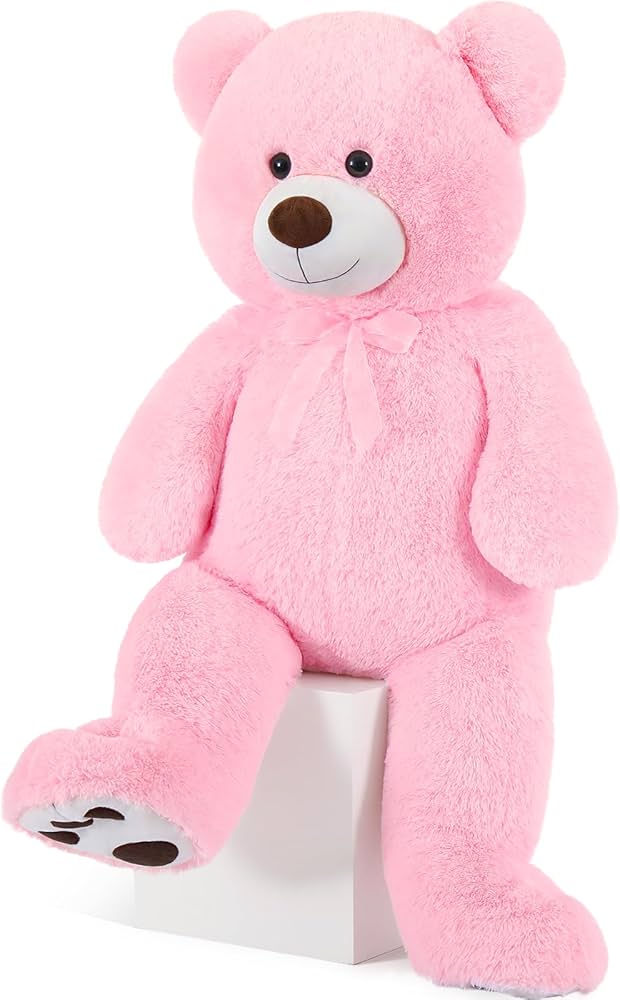 Large pink teddy bear