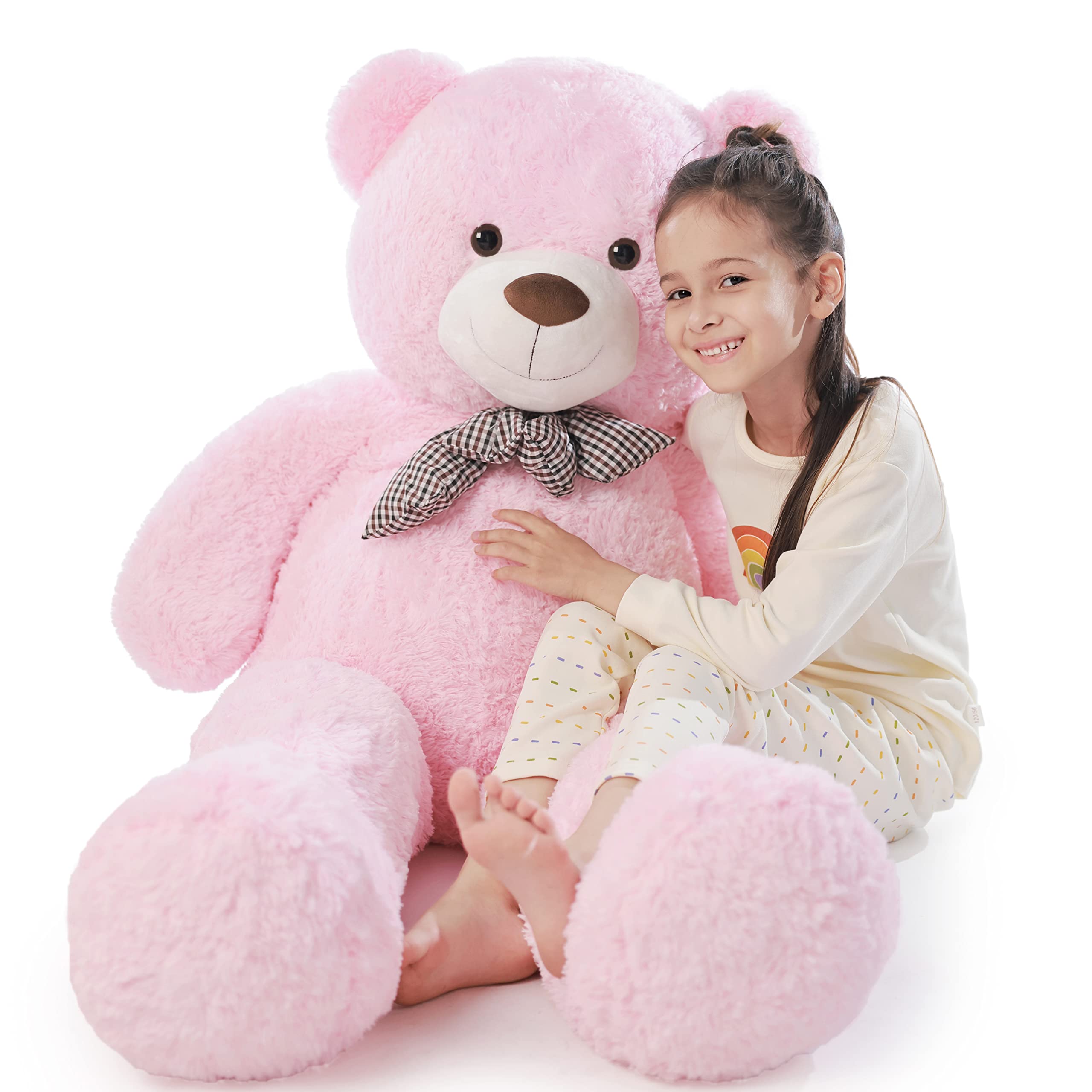 Large pink teddy bear